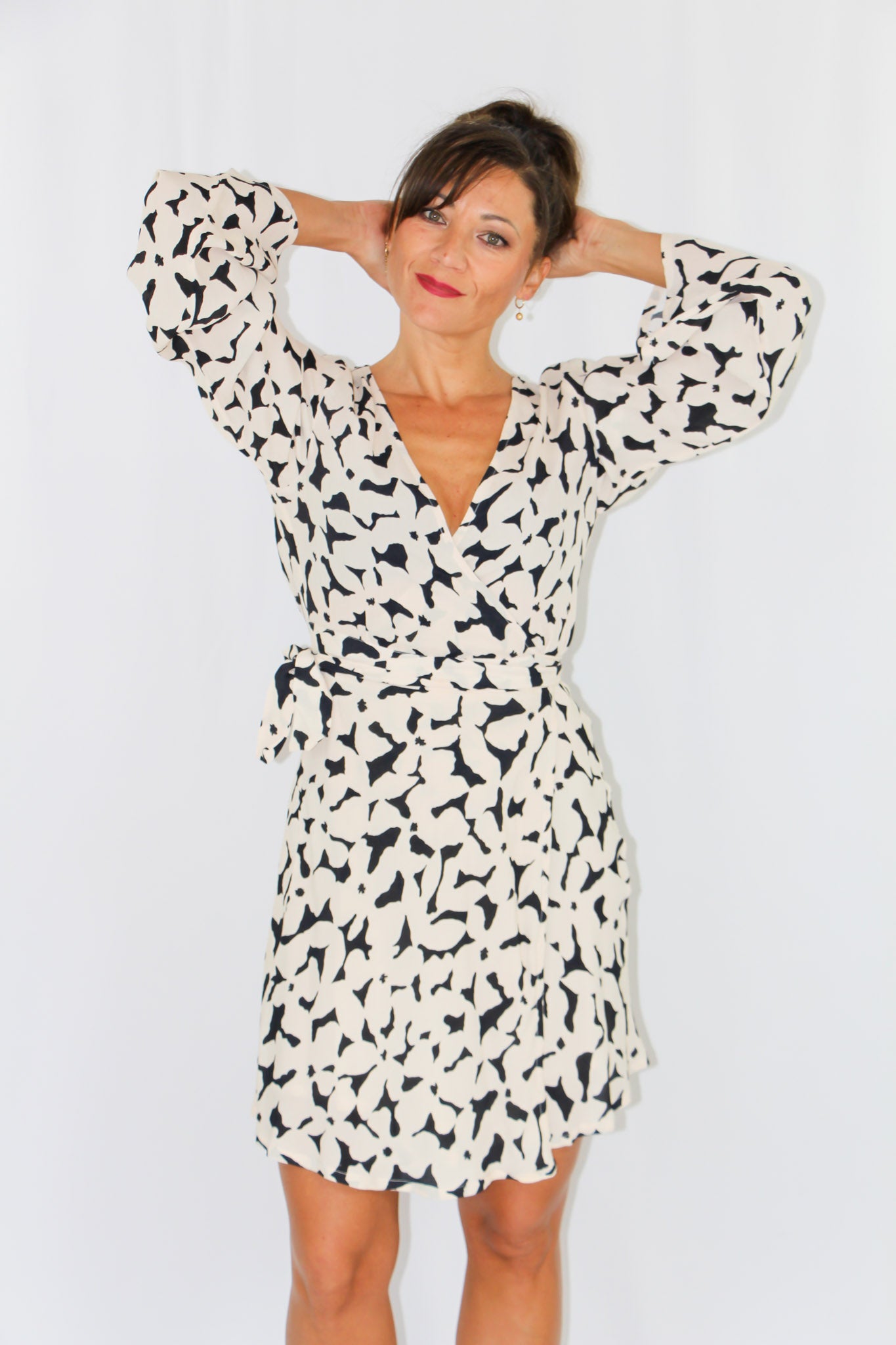Black and White Midi Dress.