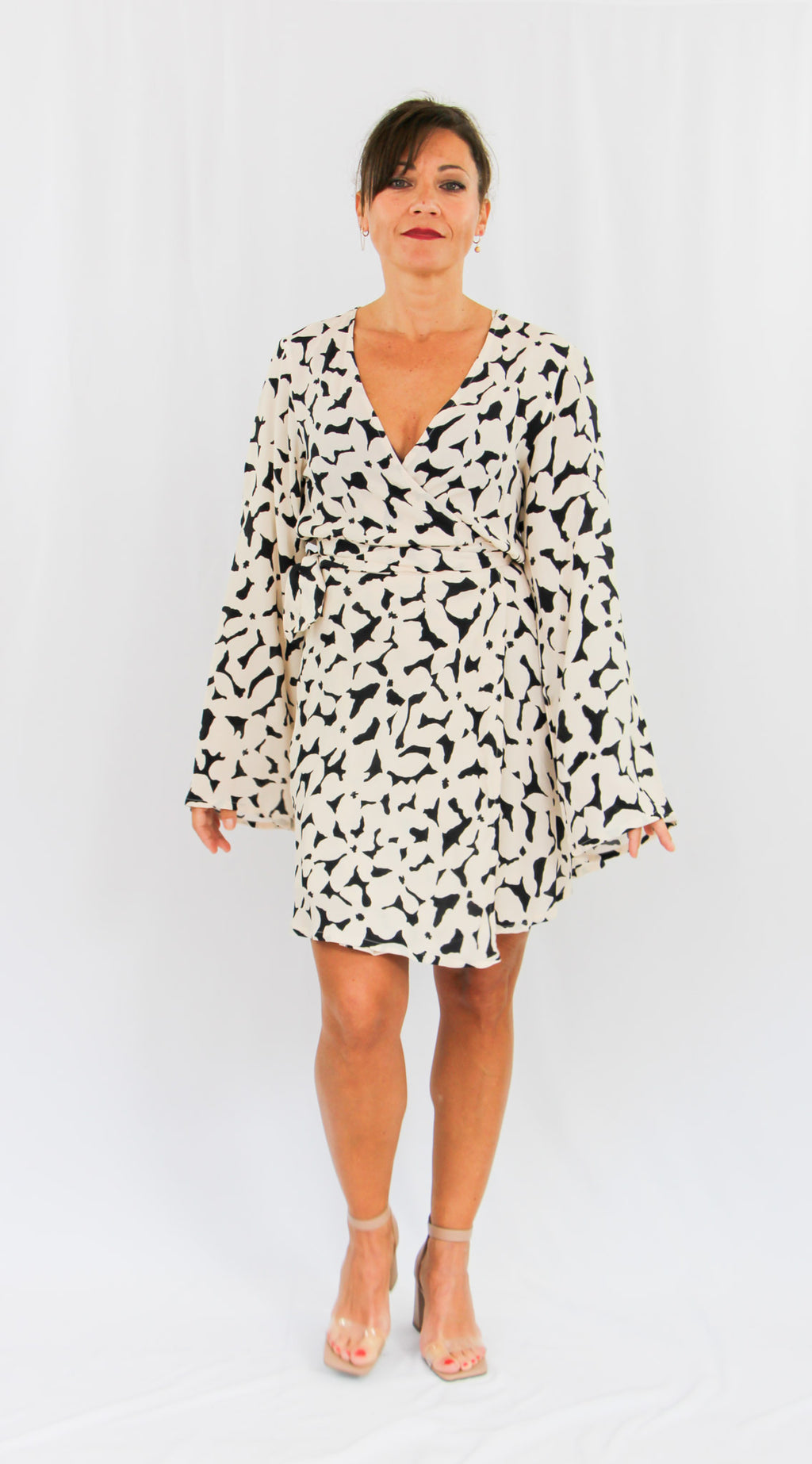 Black and White Midi Dress.