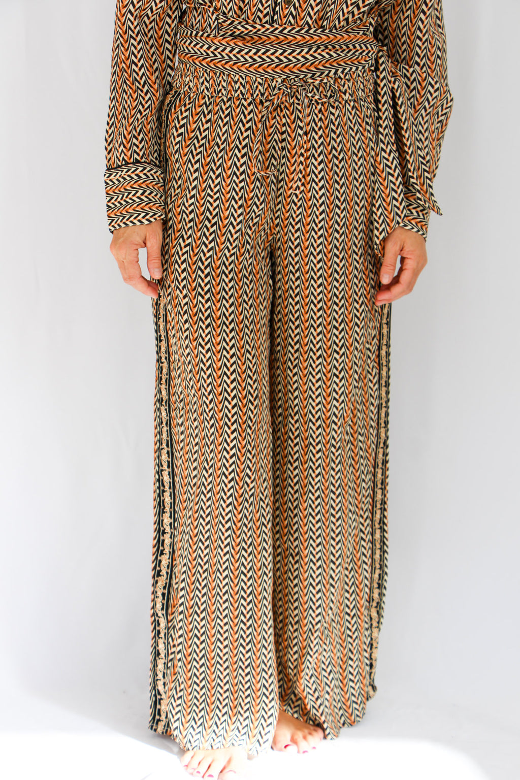 NKN Chevron Print Trousers.