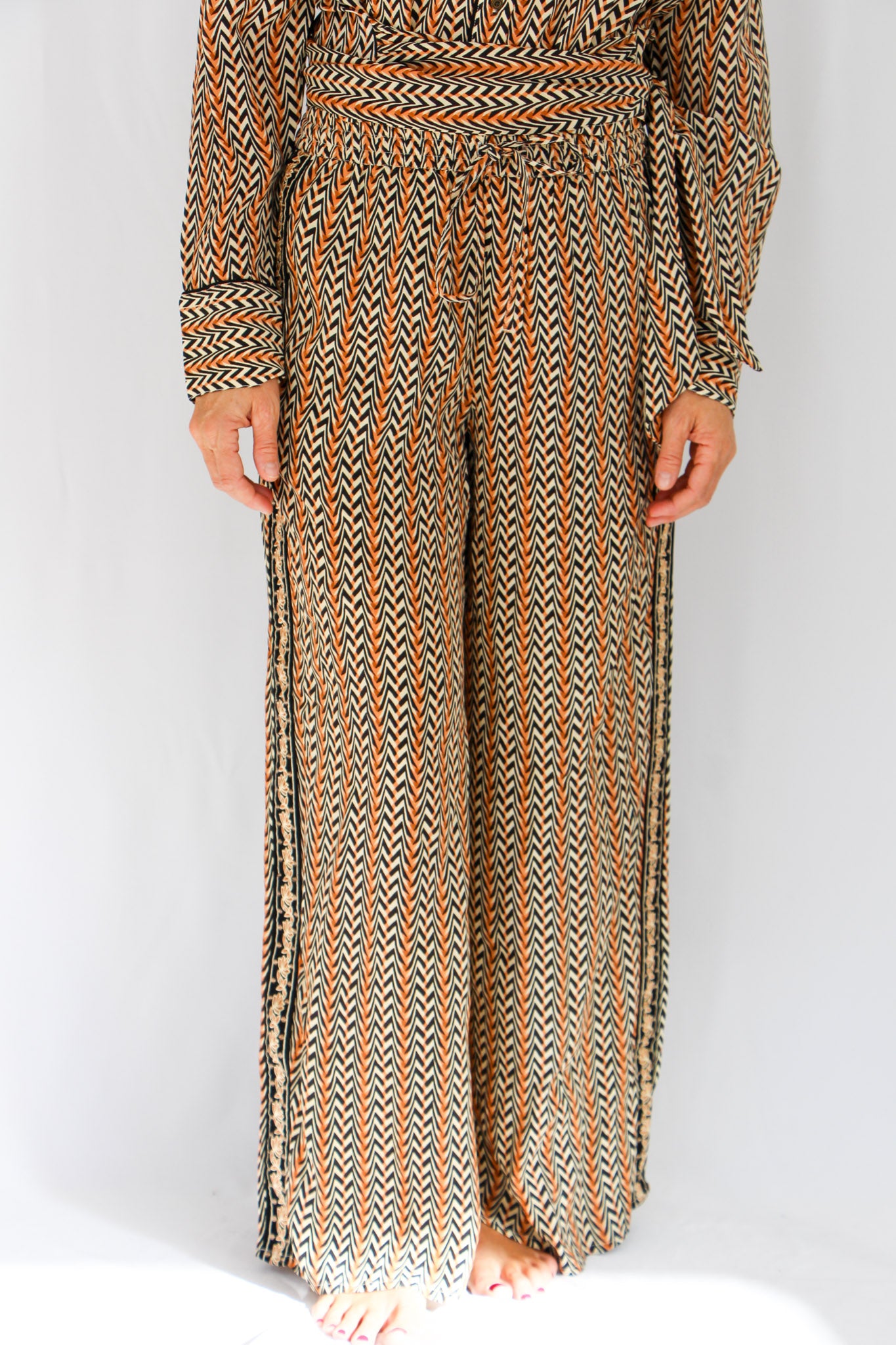 NKN Chevron Print Trousers.