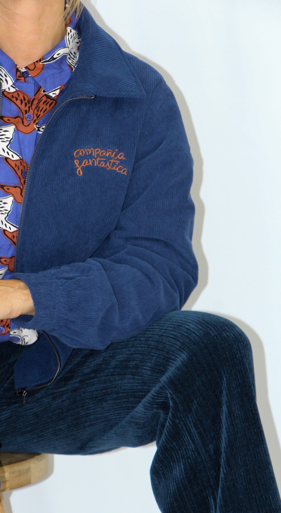 Navy Blue Corduroy Jacket.