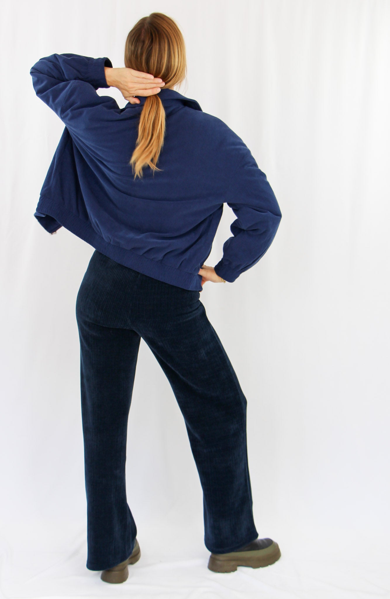 Navy Blue Corduroy Jacket.