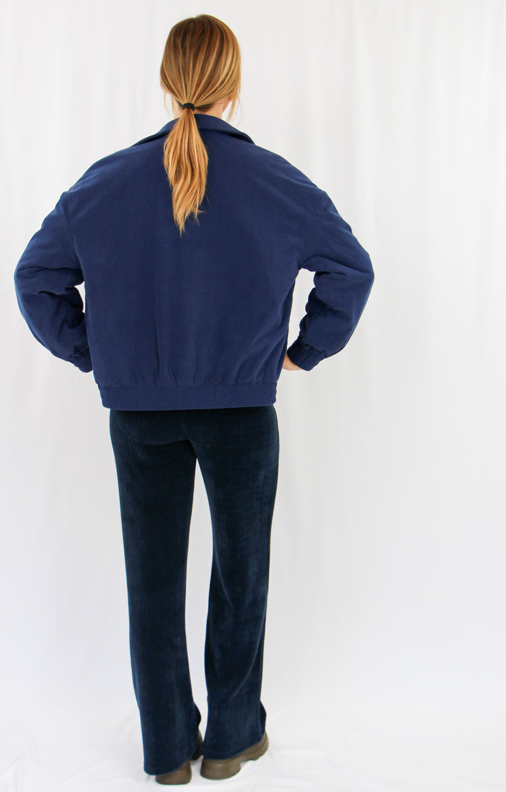 Navy Blue Corduroy Jacket.