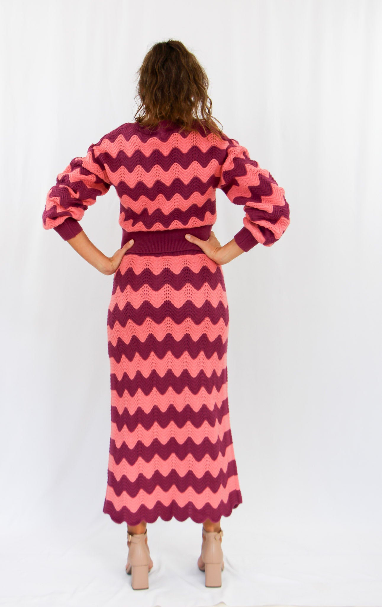 Pink & Plum Knitted Sweater.