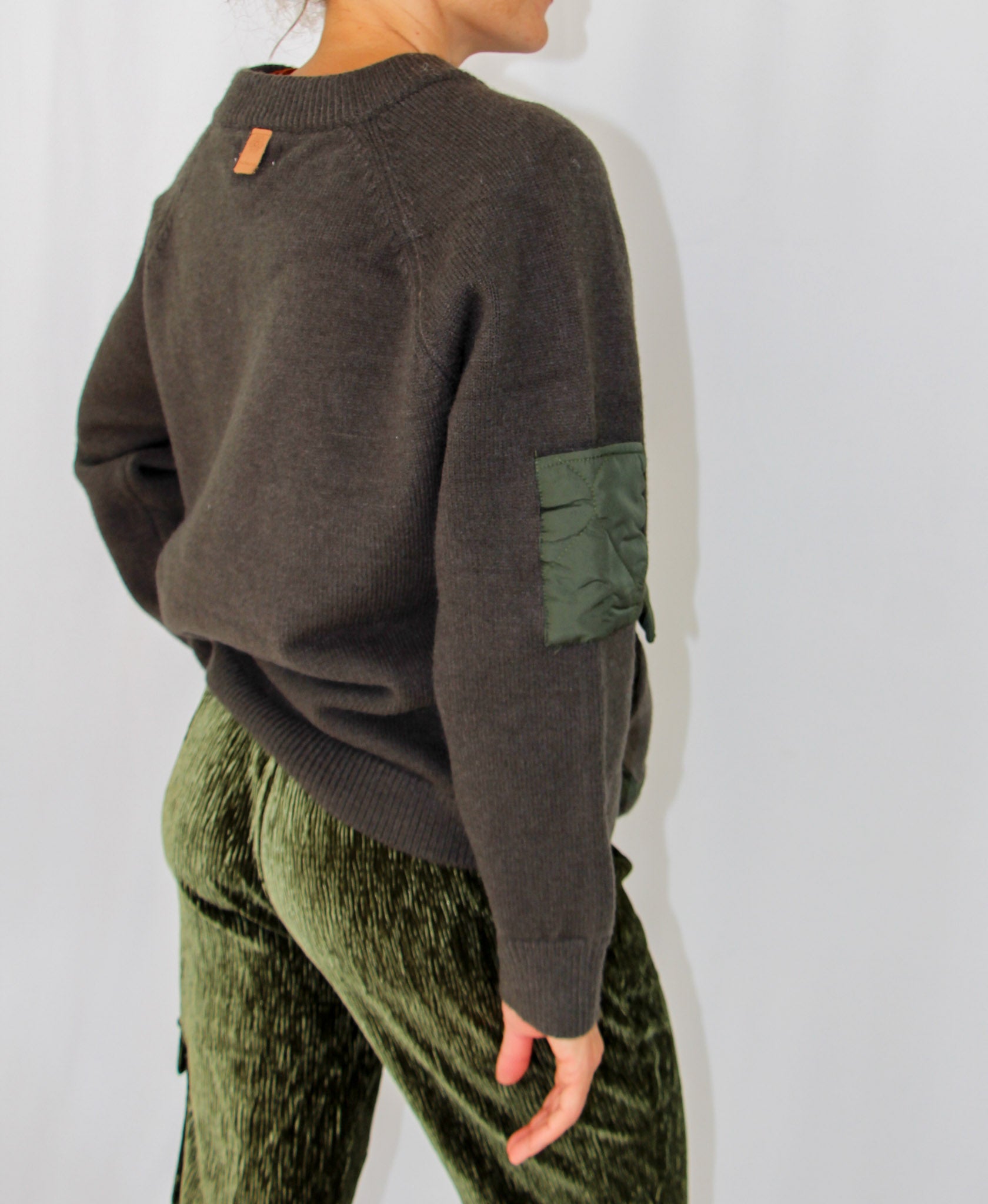 NKN Bottle Green Velvet Pants.