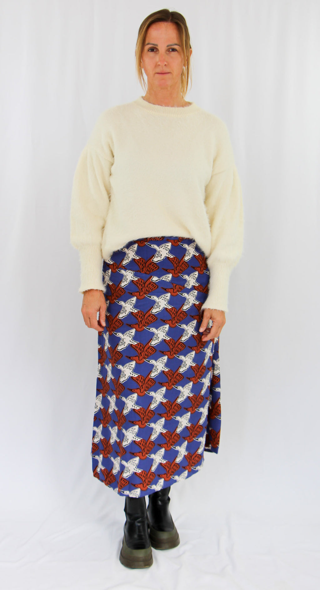Birds Patern Skirt.