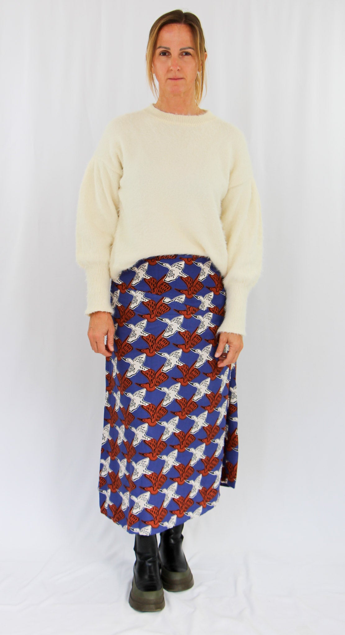 Birds Patern Skirt.